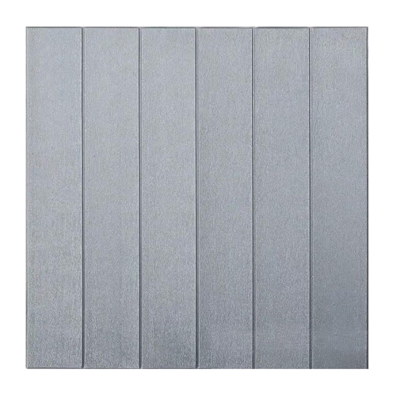 Set 10 Placi Tapet 3D, Klevo, 70 x 70 cm, Grosime 3 mm, din Rasina, Tip Placi de Lemn, Suprafata Acoperita 4.9 mp, Gri