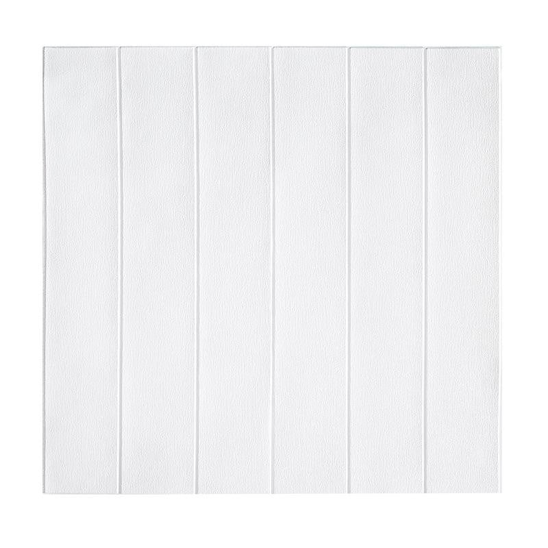 Set 10 Placi Tapet 3D, Klevo, 70 x 70 cm, Grosime 3 mm, din Rasina, Tip Placi de Lemn, Suprafata Acoperita 4.9 mp, Alb