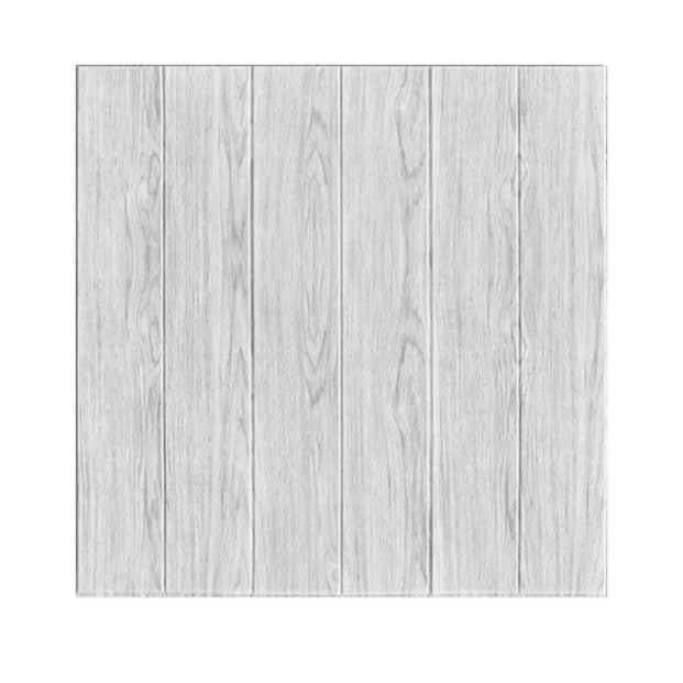 Set 10 Placi Tapet 3D, Klevo, 70 x 70 cm, Grosime 3 mm, din Rasina, Tip Placi de Lemn, Suprafata Acoperita 4.9 mp, Gri Deschis