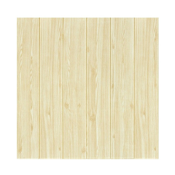 Set 10 Placi Tapet 3D, Klevo, 70 x 70 cm, Grosime 3 mm, din Rasina, Tip Placi de Lemn, Suprafata Acoperita 4.9 mp, Crem
