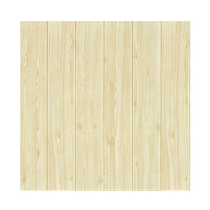 Set 10 Placi Tapet 3D, Klevo, 70 x 70 cm, Grosime 3 mm, din Rasina, Tip Placi de Lemn, Suprafata Acoperita 4.9 mp, Crem