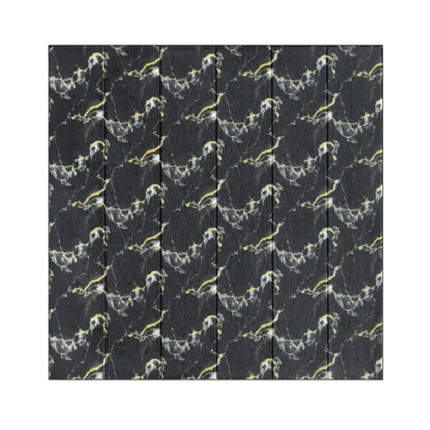 Set 10 Placi Tapet 3D, Klevo, 70 x 70 cm, Grosime 3 mm, din Rasina, Tip Placi de Lemn, Suprafata Acoperita 4.9 mp, Negru
