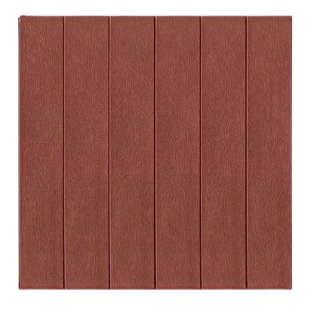 Set 10 Placi Tapet 3D, Klevo, 70 x 70 cm, Grosime 3 mm, din Rasina, Tip Placi de Lemn, Suprafata Acoperita 4.9 mp, Caramiziu