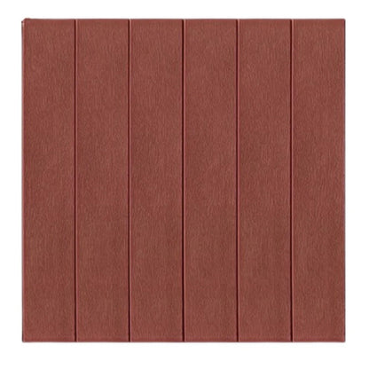 Set 10 Placi Tapet 3D, Klevo, 70 x 70 cm, Grosime 3 mm, din Rasina, Tip Placi de Lemn, Suprafata Acoperita 4.9 mp, Caramiziu
