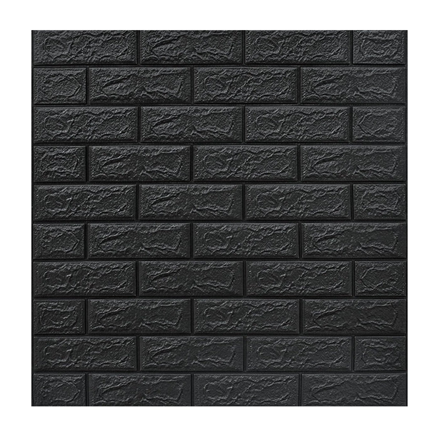 Set 10 Placi Tapet 3D, Klevo, 70 x 77 cm, Grosime 3 mm, din Polietilena, Model Caramida, Suprafata acoperita 5.3 mp, Gri Antracit