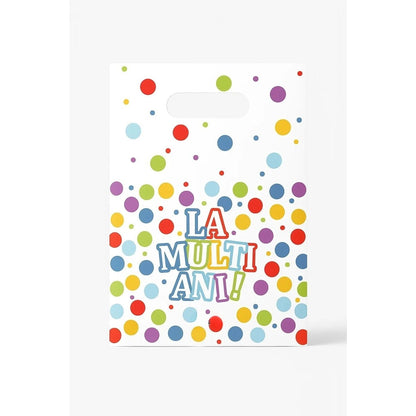Set 10 Pungi de Cadou, Klevo, Colectia LA MULTI ANI, 16.5 x 25 cm, din Plastic, Multicolor