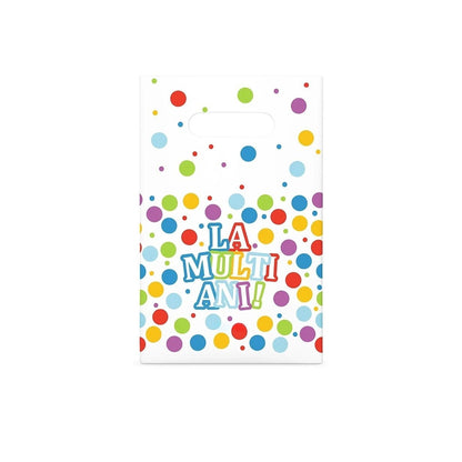 Set 10 Pungi de Cadou, Klevo, Colectia LA MULTI ANI, 16.5 x 25 cm, din Plastic, Multicolor