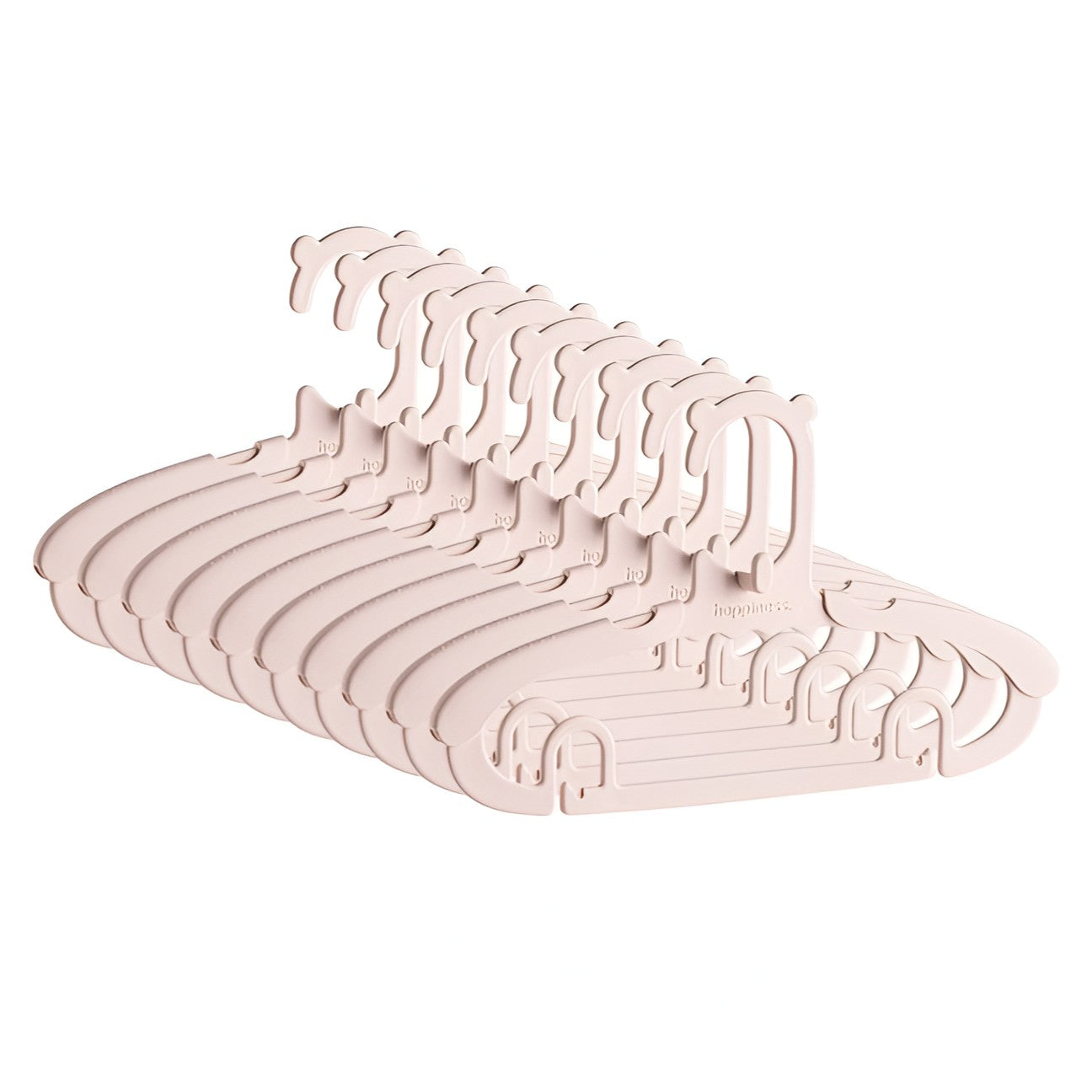 Set 10 Umerase pentru Copii, Klevo, Potrivite pentru Uscarea si Depozitarea Hainelor de Bebelusi, 28x16.7 cm, Roz