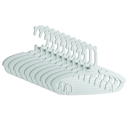 Set 10 Umerase pentru Copii, Klevo, Potrivite pentru Uscarea si Depozitarea Hainelor de Bebelusi, 28x16.7 cm, Verde