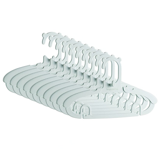 Set 10 Umerase pentru Copii, Klevo, Potrivite pentru Uscarea si Depozitarea Hainelor de Bebelusi, 28x16.7 cm, Verde