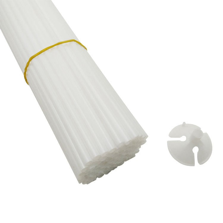 Set 100 Bete cu Rozete pentru Baloane, Klevo, Suporturi de plastic, Usor de instalat, Reutilizabil, Pentru aniversare, Nunta, Ziua de Nastere, Decor, 40 cm, Transparente