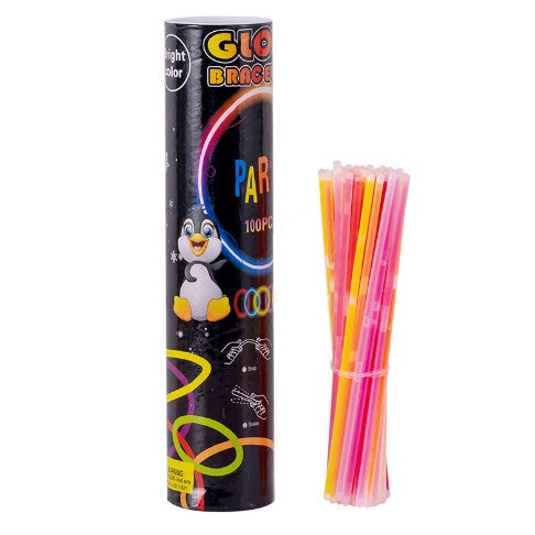 Set 100 Bratari Luminoase, Klevo, pentru Petreceri, Fosforescente, Glow Sticks, 20 cm, Multicolor