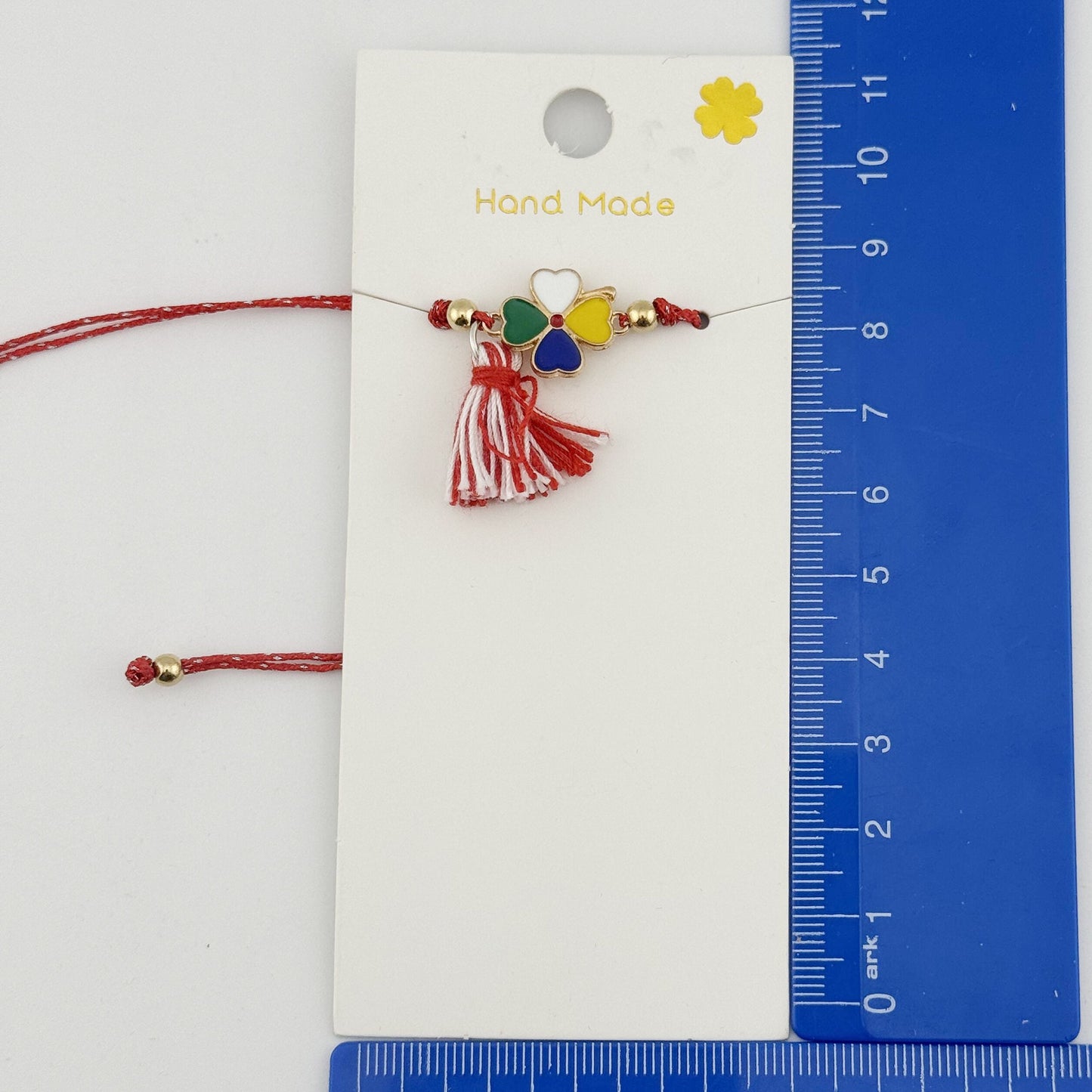Ambalaje de Carton pentru Martisoare, Klevo, Set 100 Bucati, Suport pentru Lant si Bratara, Model Hand Made, 12 x 5 cm, Alb