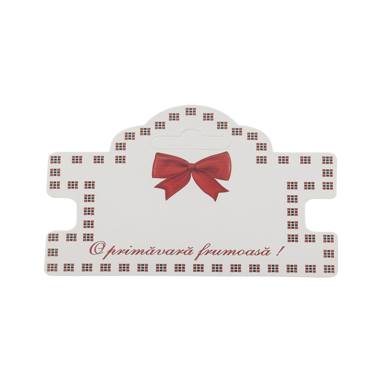 Ambalaje de Carton pentru Martisoare, Klevo, Set 100 Bucati, Cutii pentru Bratari Martisor, Model Funda si Patratele, 10 x 5 cm, Alb
