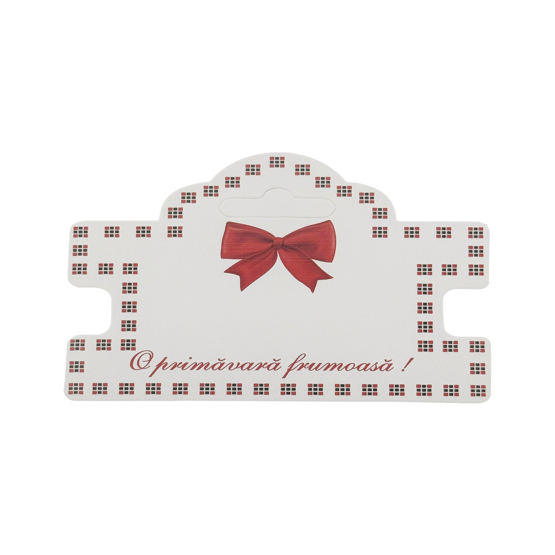 Ambalaje de Carton pentru Martisoare, Klevo, Set 100 Bucati, Cutii pentru Bratari Martisor, Model Funda si Patratele, 10 x 5 cm, Alb