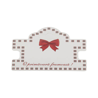 Ambalaje de Carton pentru Martisoare, Klevo, Set 100 Bucati, Cutii pentru Bratari Martisor, Model Funda si Patratele, 10 x 5 cm, Alb