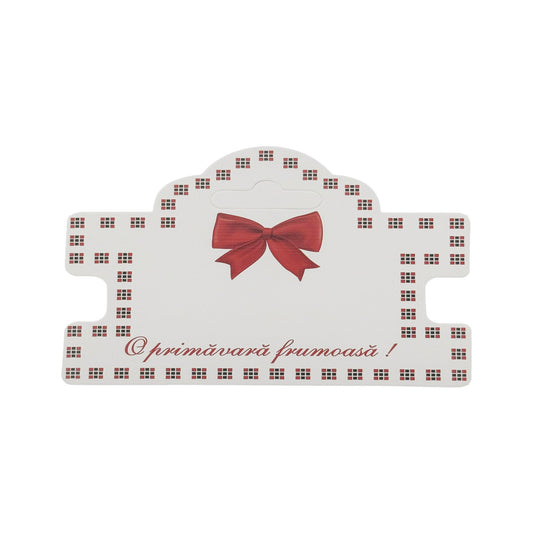 Ambalaje de Carton pentru Martisoare, Klevo, Set 100 Bucati, Cutii pentru Bratari Martisor, Model Funda si Patratele, 10 x 5 cm, Alb