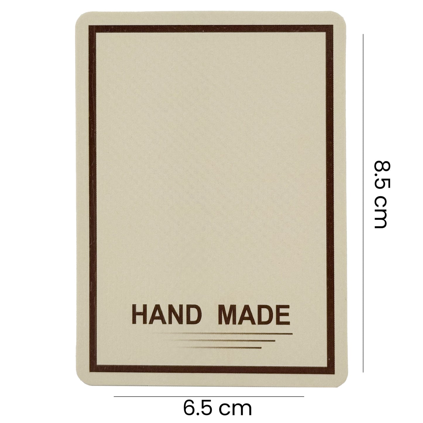 Cartonase Ambalaj pentru Martisor, Klevo, Set 100 buc, Model Simplu Cu Contur, 8.5 x 6.5 cm, Crem