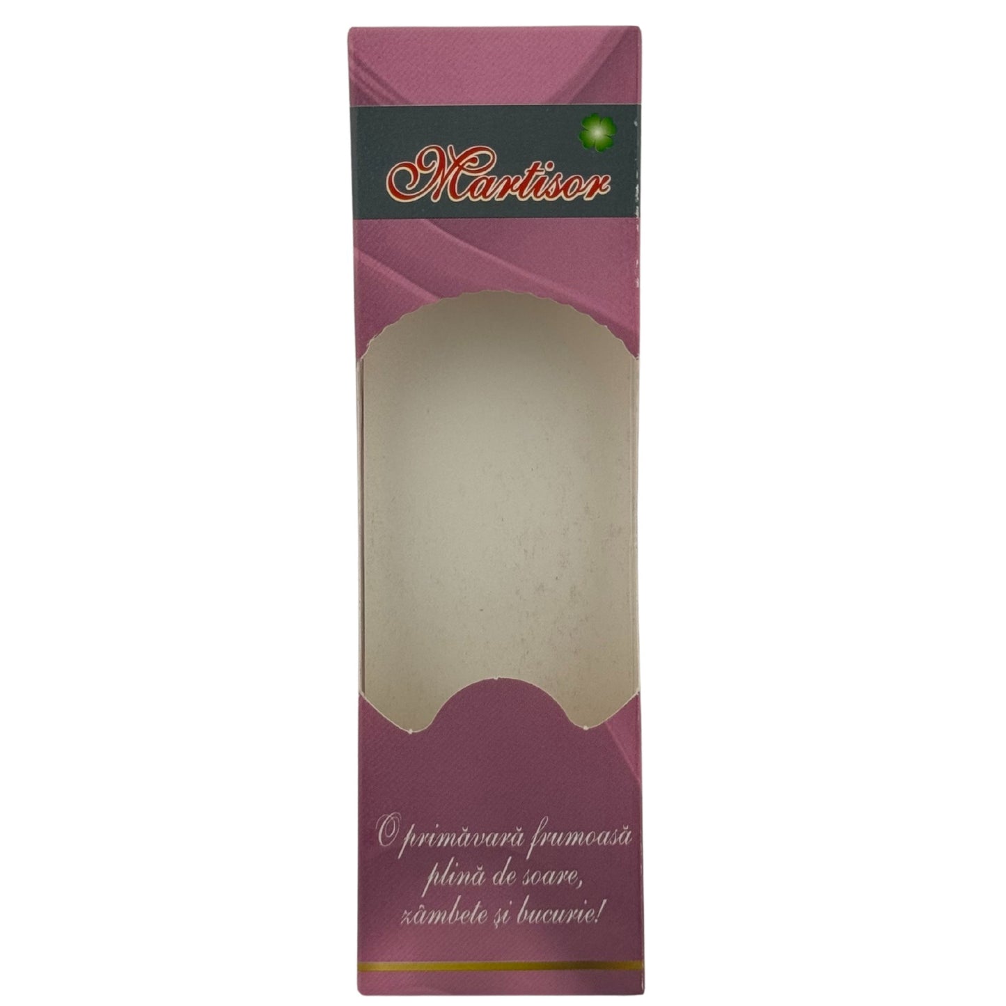 Set 100 Bucati Ambalaje de Carton pentru Martisoare, Klevo, Cutii Brosa, Model Primavara, Mov