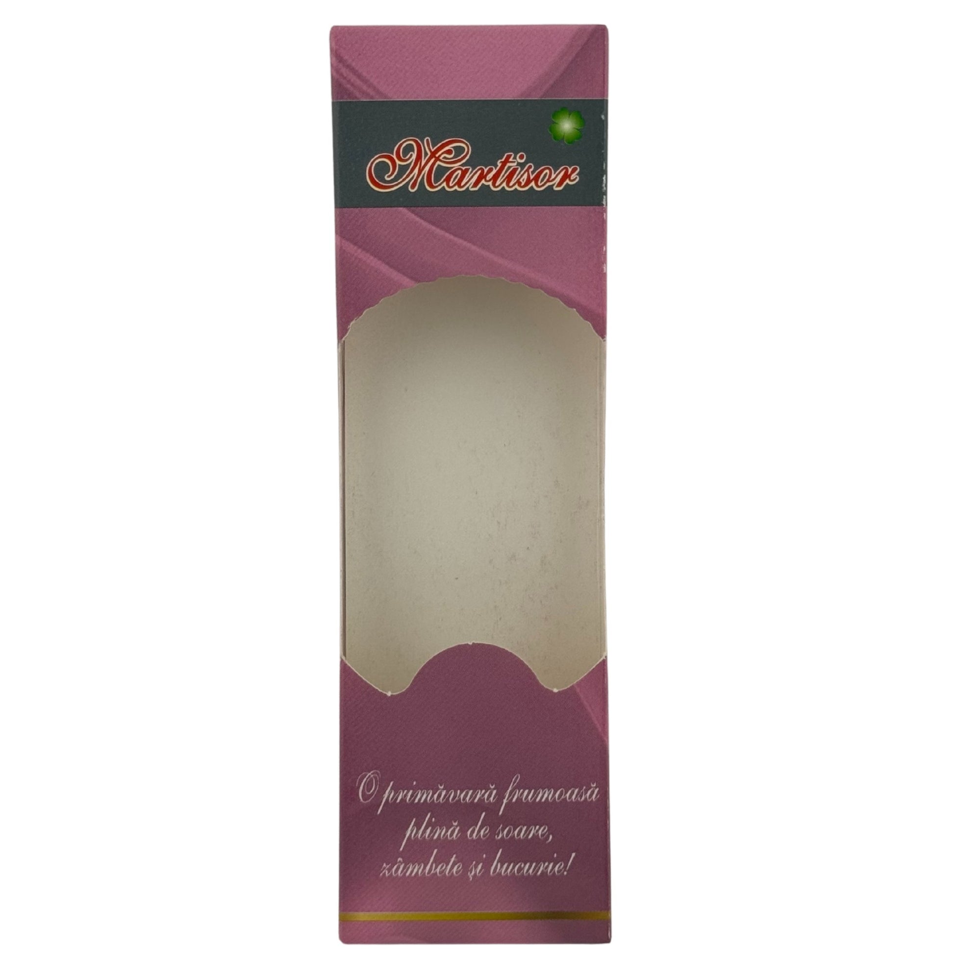 Set 100 Bucati Ambalaje de Carton pentru Martisoare, Klevo, Cutii Brosa, Model Primavara, Mov