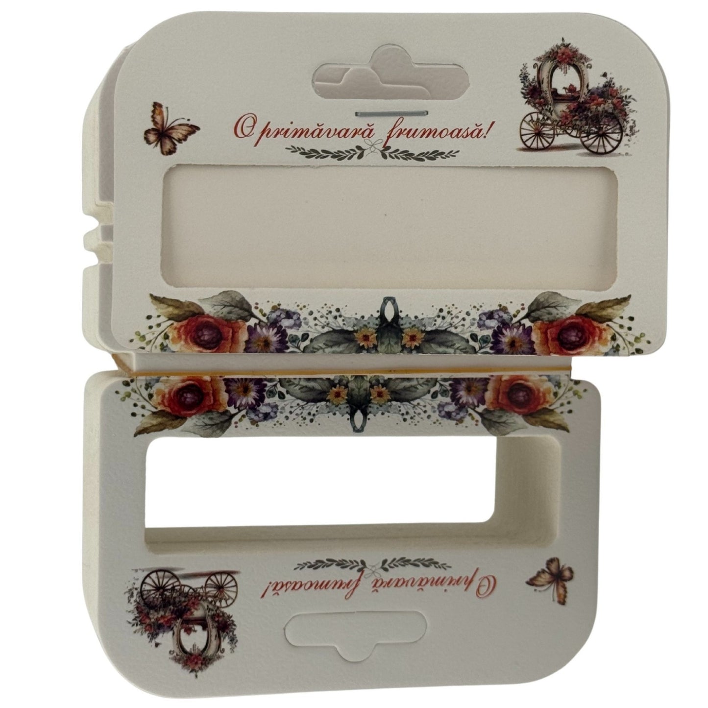 Set 100 Bucati Ambalaje de Carton pentru Martisor, Klevo, Cutii Bratara, Model Caleasca