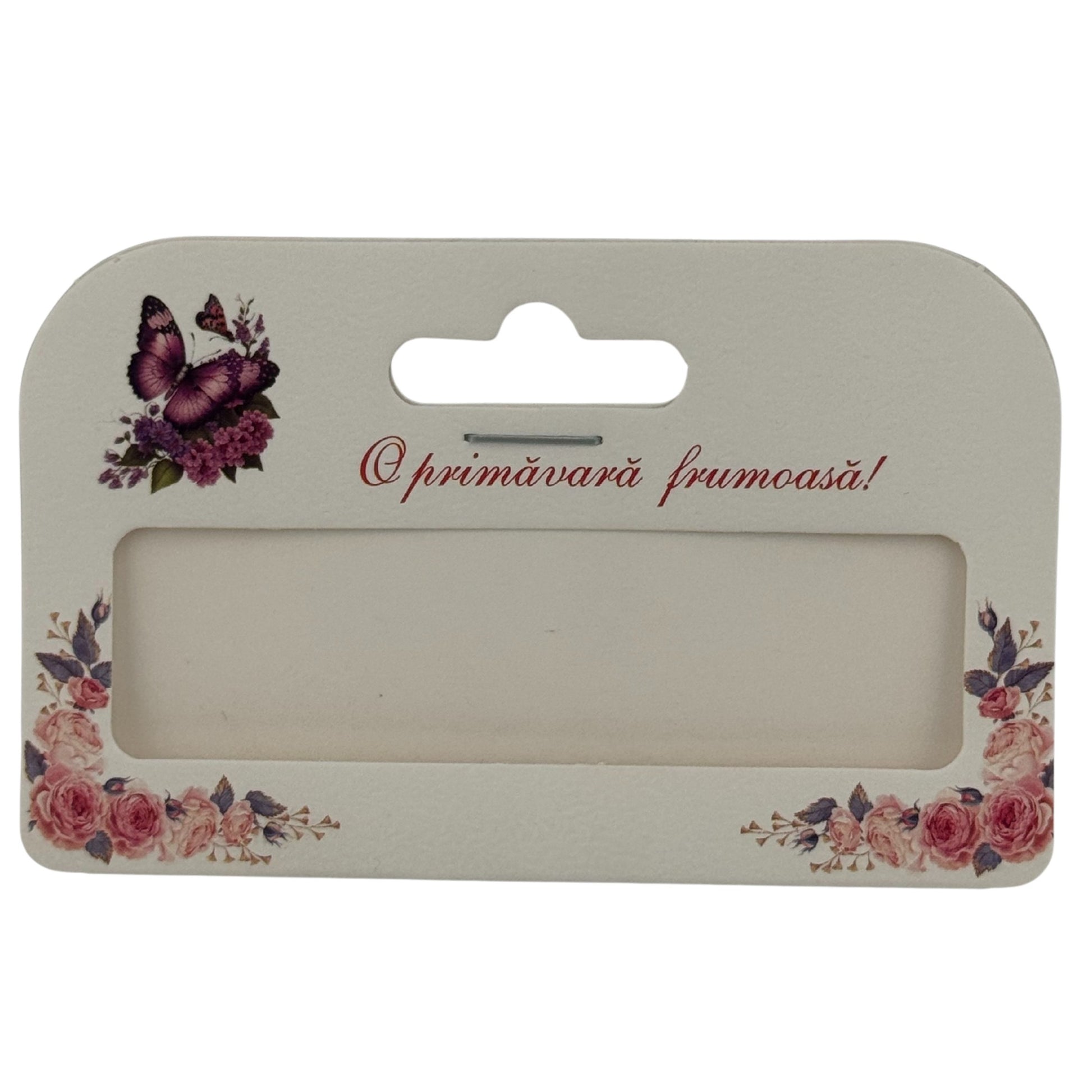 Set 100 Bucati Ambalaje de Carton pentru Martisor, Klevo, Cutii Bratara, Model Fluturi Mov