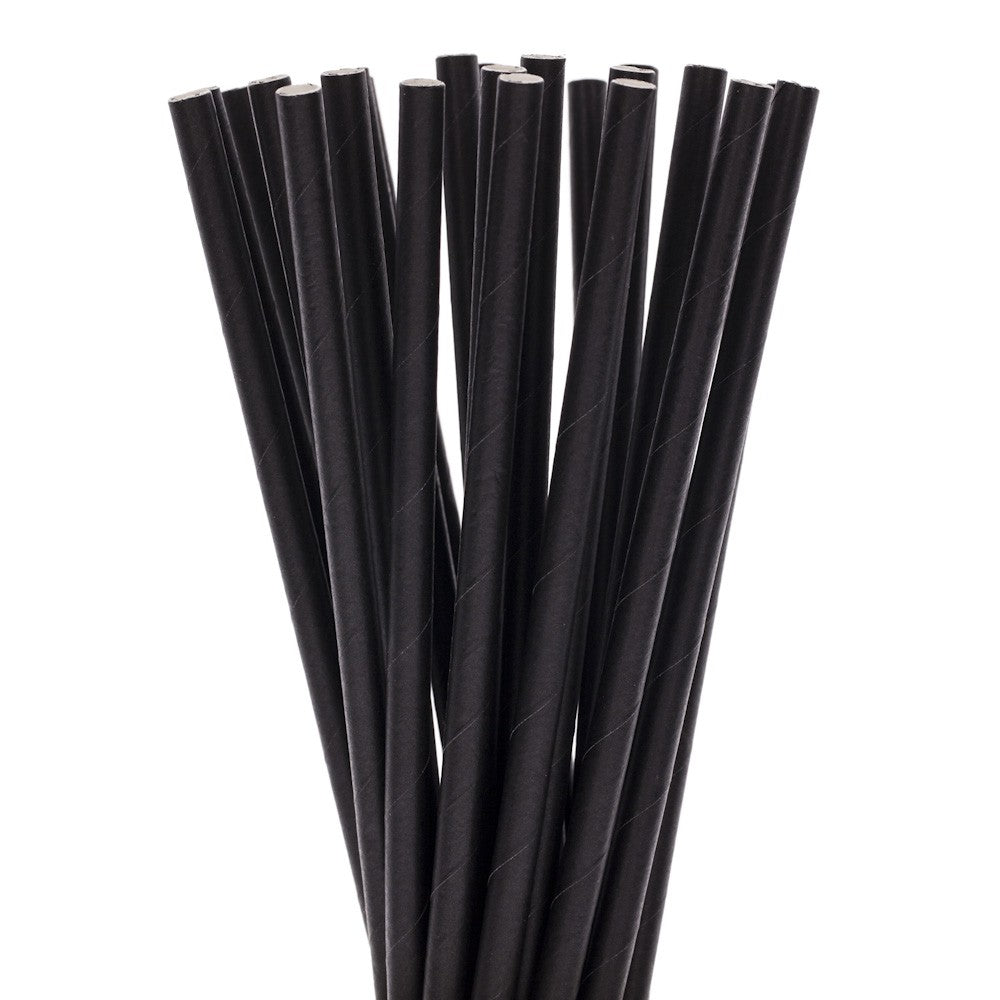 Set 100 Paie, Klevo, din Hartie, 20 cm, Model Uni, Negru