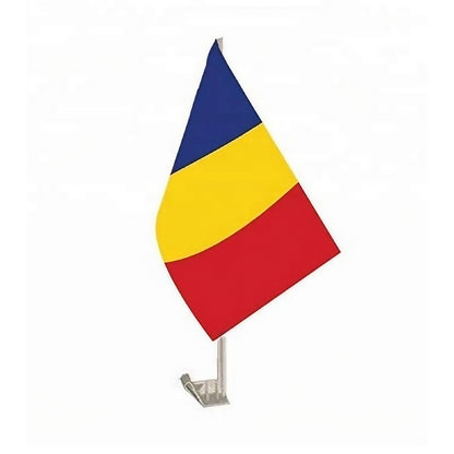 Set 100 Steaguri Tricolor Auto, Klevo, 45 cm x 30 cm, Stegulet, Drapel