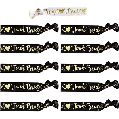 Set 11 Bratari, Klevo, pentru Petrecerea Burlacitelor, din Panza, Marime Universala, Alb/Negru