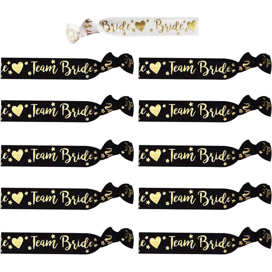 Set 11 Bratari, Klevo, pentru Petrecerea Burlacitelor, din Panza, Marime Universala, Alb/Negru