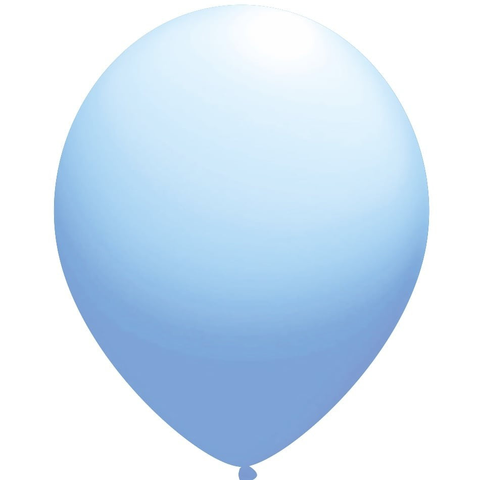 Set 12 Baloane, Klevo, din Latex Standard, 25 cm, Albastru Deschis