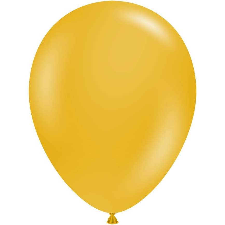 Set 12 Baloane, Klevo, din Latex Standard, 25 cm, Galben Mustar