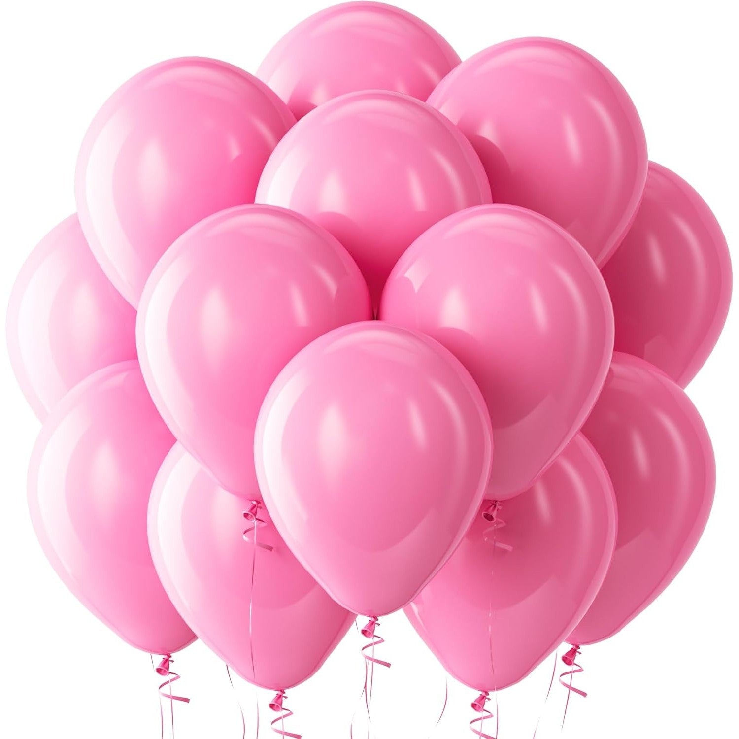 Set 12 Baloane, Klevo, din Latex Standard, 25 cm, Roz