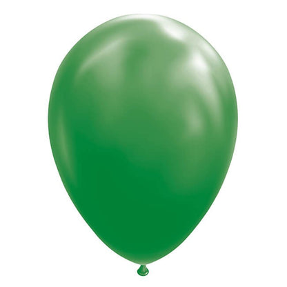 Set 12 Baloane, Klevo, din Latex Standard, 25 cm, Verde Inchis