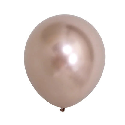 Set 12 Baloane, Klevo, din Latex Chrome, 13 cm, Sampanie