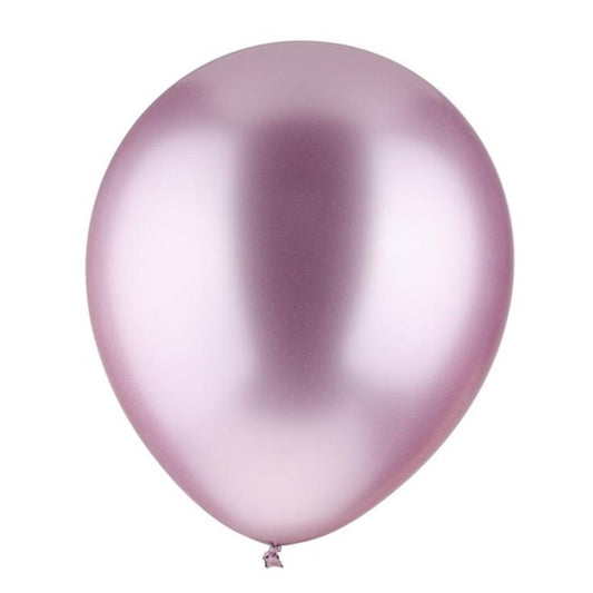 Set 12 Baloane, Klevo, din Latex Chrome, 13 cm, Mov Deschis