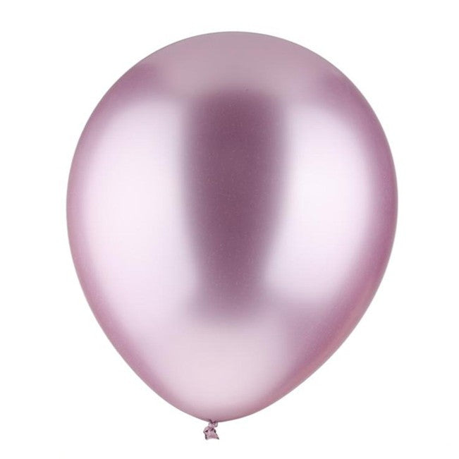 Set 12 Baloane, Klevo, din Latex Chrome, 25 cm, Mov Deschis