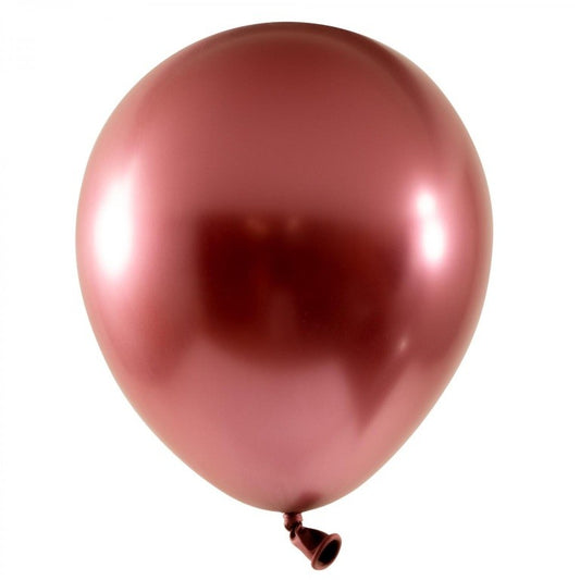 Set 12 Baloane, Klevo, din Latex Chrome, 25 cm, Rosu
