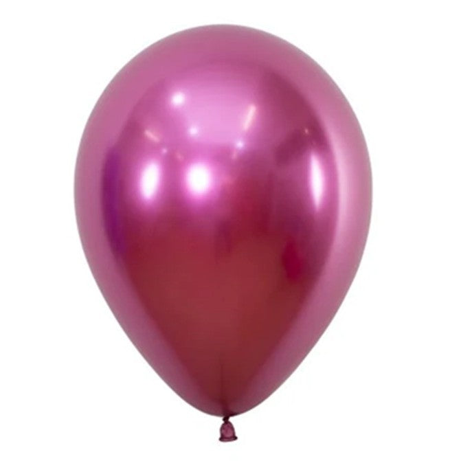 Set 12 Baloane, Klevo, din Latex Chrome, 30 cm, Fucsia