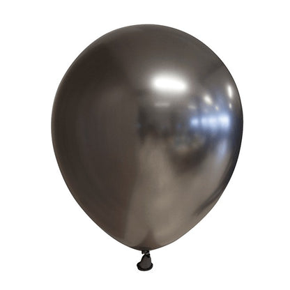 Set 12 Baloane, Klevo, din Latex Chrome, 30 cm, Negru