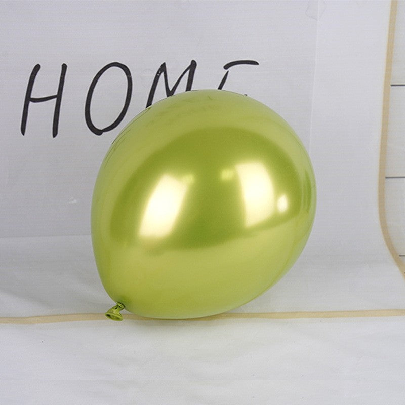 Set 12 Baloane, Klevo, din Latex Chrome, 30 cm, Verde Lime