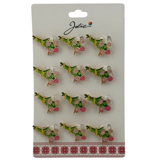 Set 12 Brose Martisor Primavara, Jolie, Model Buchet de Lalele