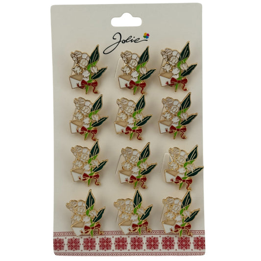 Set 12 Brose Martisor Primavara, Jolie, Model Flori Lacrimioare si Scrisoare