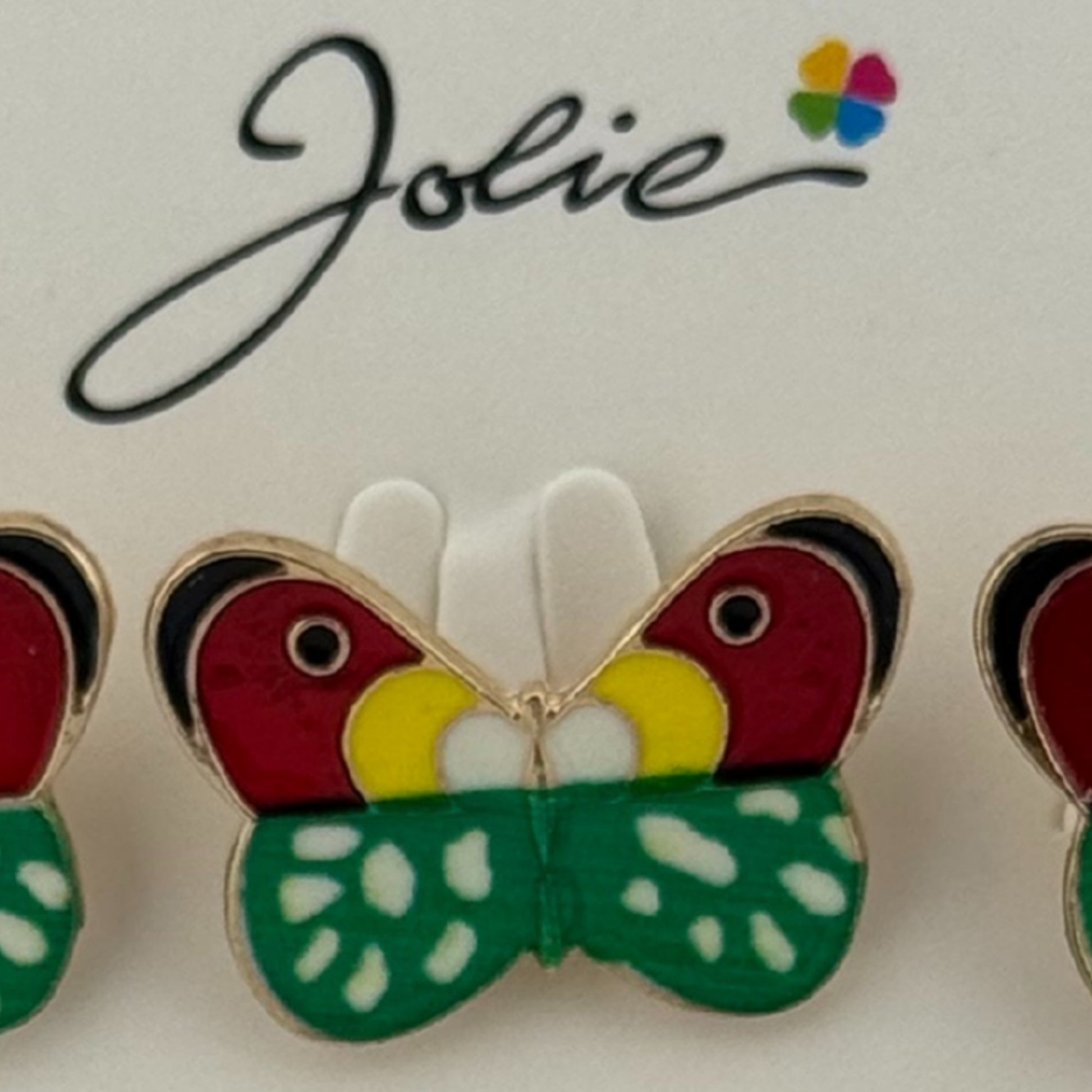 Set 12 Brose Martisor pentru Copii, Jolie, Model Fluture, Multicolor