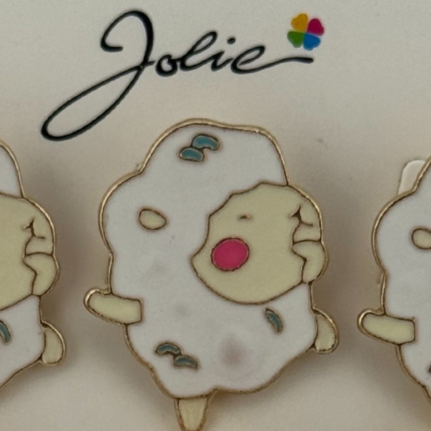 Set 12 Brose Martisor pentru Copii, Jolie, Model Oita Dansatoare, Alb