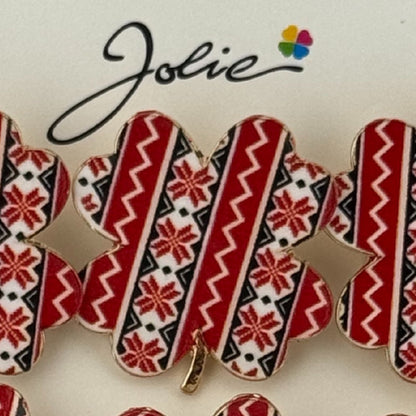 Set 12 Brose Martisor Primavara, Jolie, Model Trifoi cu Motiv Traditional, Multicolor