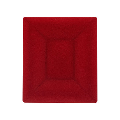Set 12 Cutii de Bijuterii, Klevo, Forma Dreptunghiulara cu Riflaj , Exterior Catifea Rosie, pentru Ocazii Speciale, Usor de Transportat, 75x85x45 mm, Design Elegant