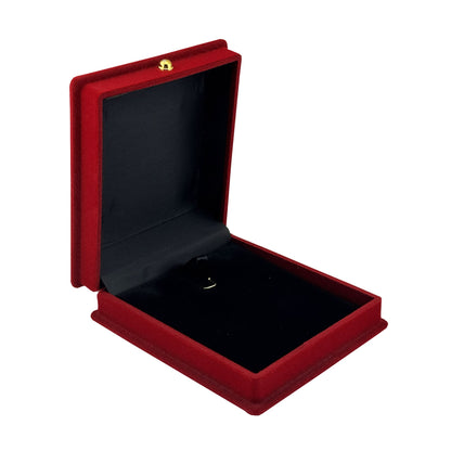 Set 12 Cutii de Bijuterii, Klevo, Forma Dreptunghiulara cu Riflaj , Exterior Catifea Rosie, pentru Ocazii Speciale, Usor de Transportat, 75x85x45 mm, Design Elegant