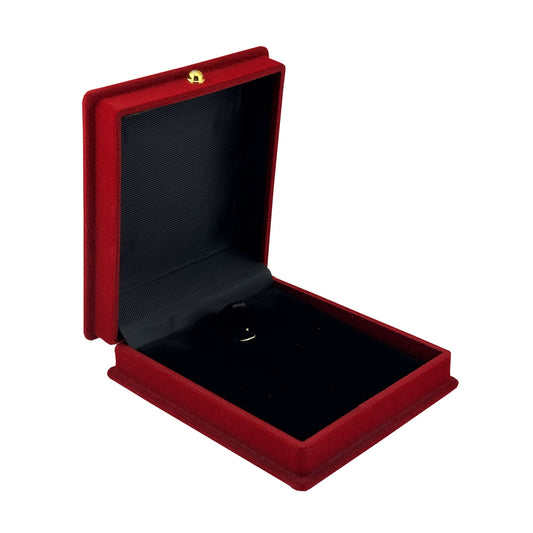 Set 12 Cutii de Bijuterii, Klevo, Forma Dreptunghiulara cu Riflaj , Exterior Catifea Rosie, pentru Ocazii Speciale, Usor de Transportat, 75x85x45 mm, Design Elegant