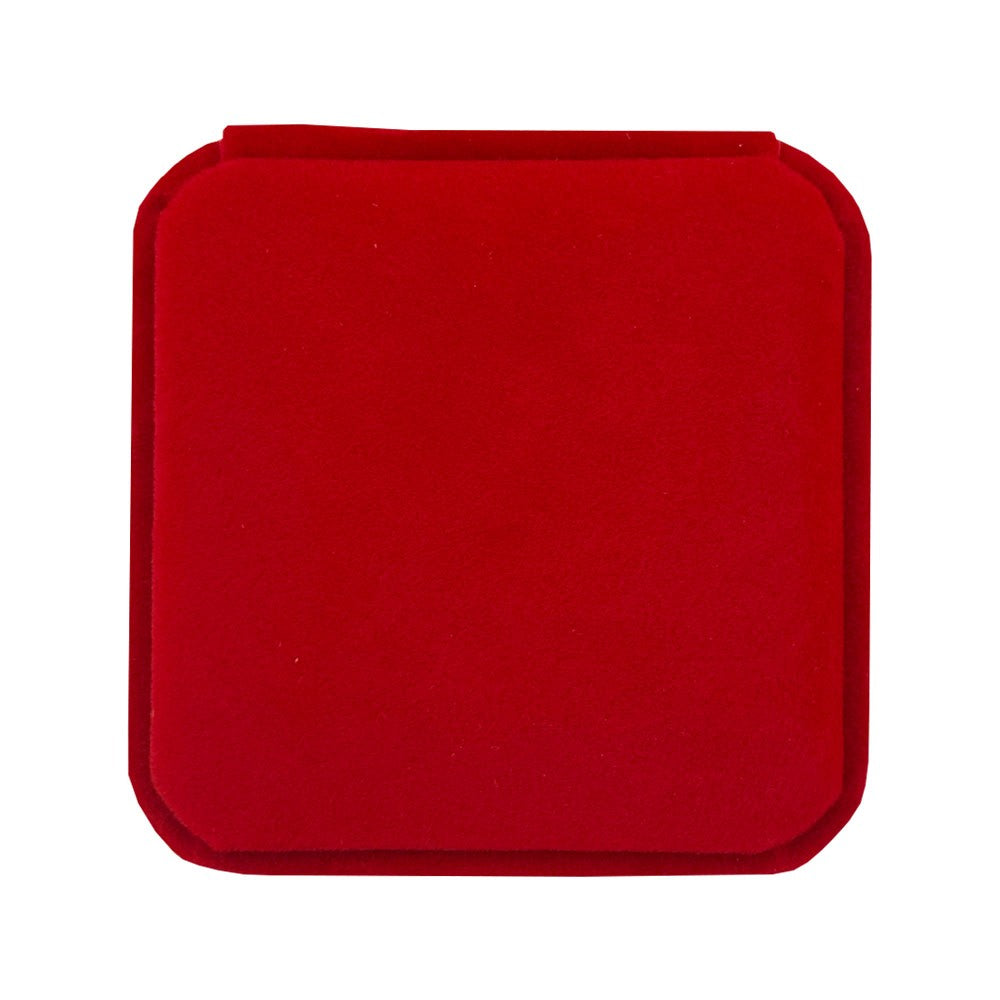 Set 12 Cutii de Bijuterii, Klevo, Forma Patrata , Exterior Catifea Rosie, pentru Ocazii Speciale, Usor de Transportat, 70x70x45 mm, Design Elegant